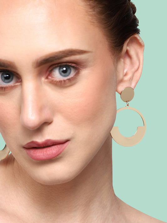GOLD PLATED PARTY DESIGNER DROP EARRING FOR WOMEN