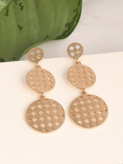 GOLD PLATED PARTY DESIGNER DROP EARRING FOR WOMEN