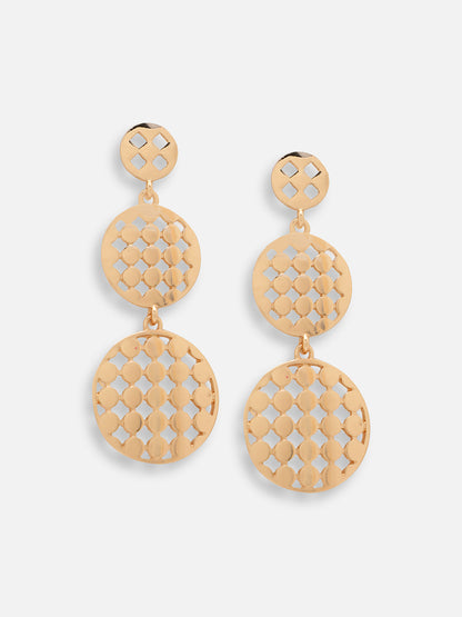 GOLD PLATED PARTY DESIGNER DROP EARRING FOR WOMEN