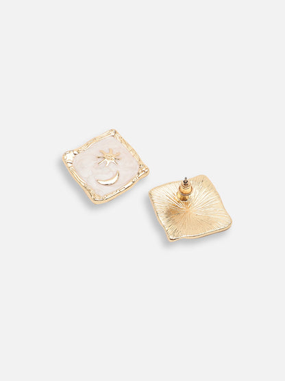 GOLD PLATED PARTY DESIGNER STUD FOR WOMEN