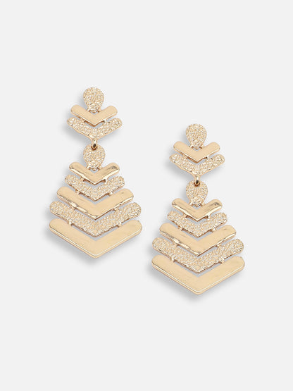 GOLD PLATED PARTY DESIGNER DROP EARRING FOR WOMEN