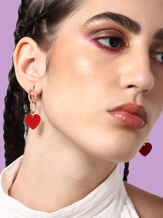 GOLD PLATED PARTY DESIGNER DROP EARRING FOR WOMEN