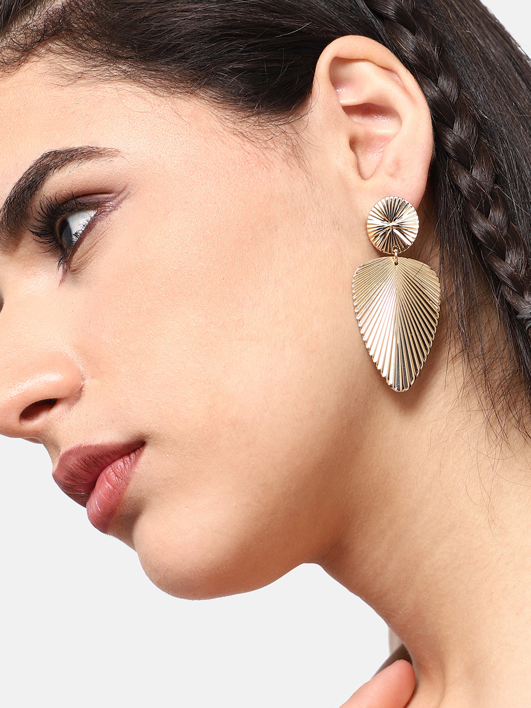 GOLD PLATED PARTY DESIGNER DROP EARRING FOR WOMEN