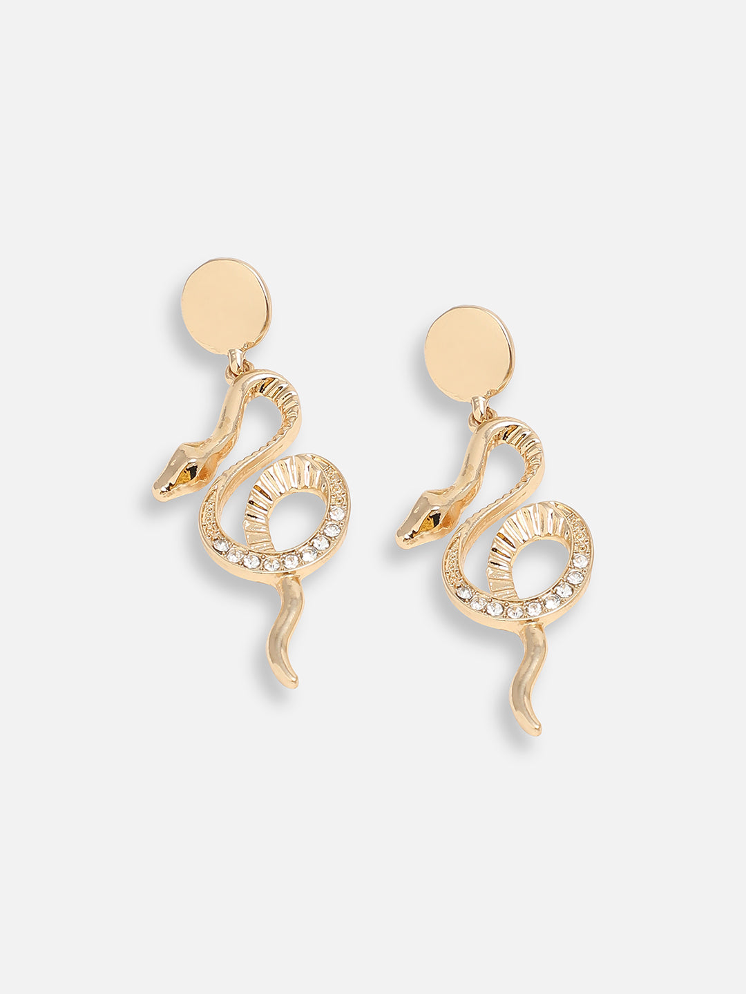 GOLD PLATED PARTY DESIGNER STONE DROP EARRING FOR WOMEN