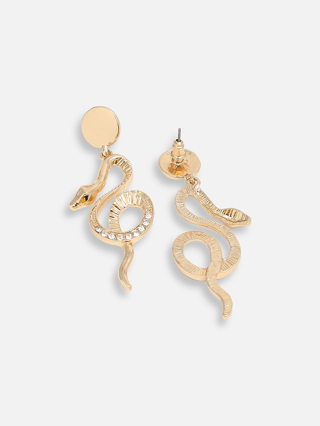 GOLD PLATED PARTY DESIGNER STONE DROP EARRING FOR WOMEN