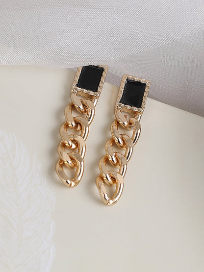 GOLD PLATED PARTY DESIGNER DROP EARRING FOR WOMEN