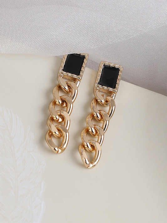 GOLD PLATED PARTY DESIGNER DROP EARRING FOR WOMEN