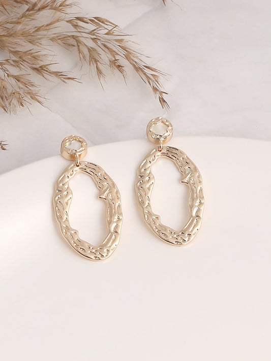 GOLD PLATED PARTY DESIGNER DROP EARRING FOR WOMEN