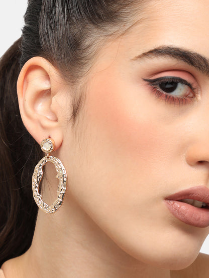 GOLD PLATED PARTY DESIGNER DROP EARRING FOR WOMEN