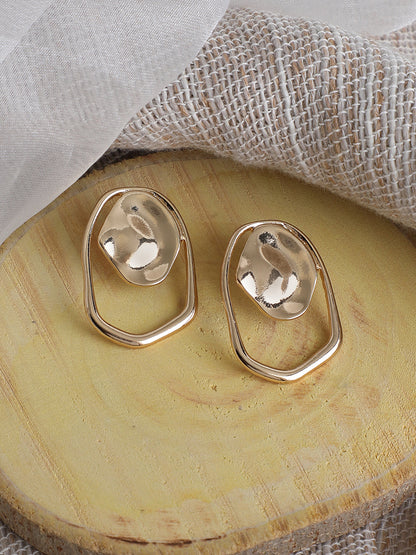 GOLD PLATED PARTY DESIGNER STUD FOR WOMEN