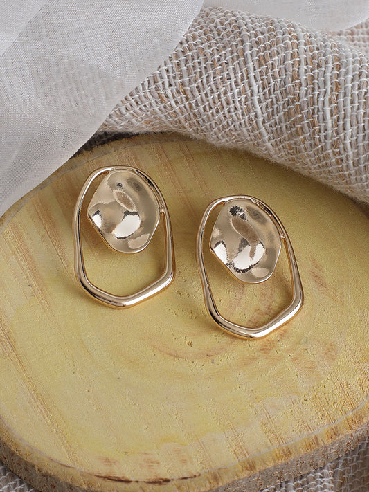 GOLD PLATED PARTY DESIGNER STUD FOR WOMEN