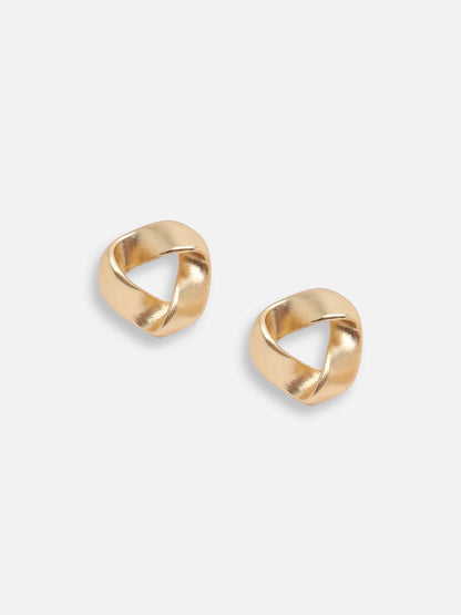 GOLD PLATED CASUAL DESIGNER STUD FOR WOMEN