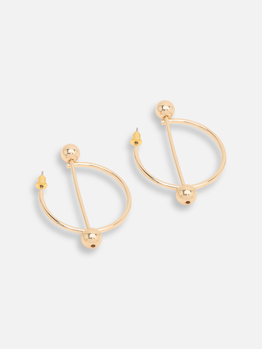 GOLD PLATED PARTY DESIGNER HOOP EARRING FOR WOMEN