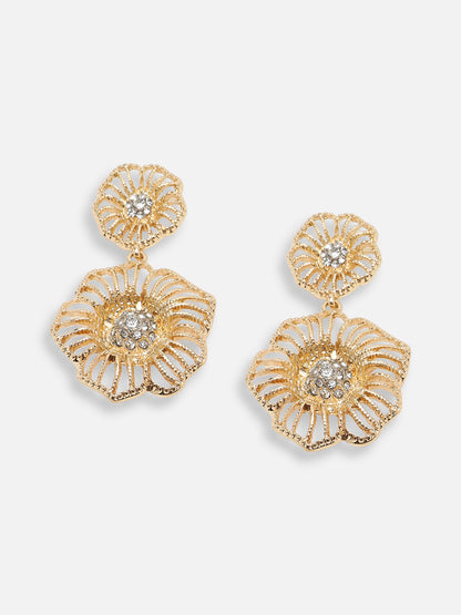 GOLD PLATED PARTY DESIGNER DROP EARRING FOR WOMEN