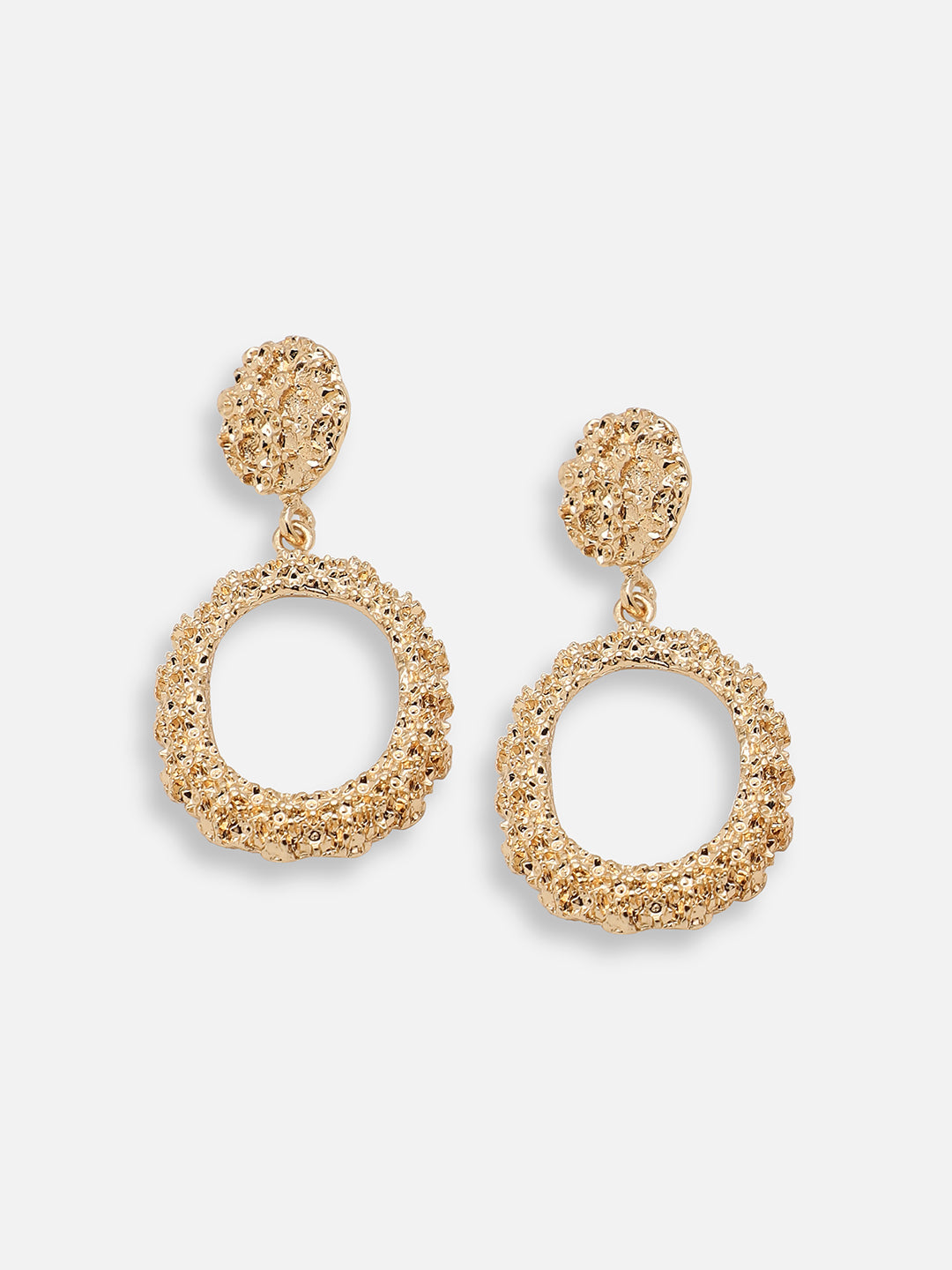 GOLD PLATED PARTY DESIGNER STONE DROP EARRING FOR WOMEN