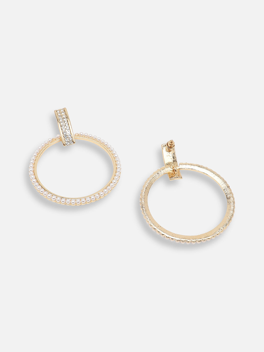 GOLD PLATED PARTY DESIGNER STONE DROP EARRING FOR WOMEN