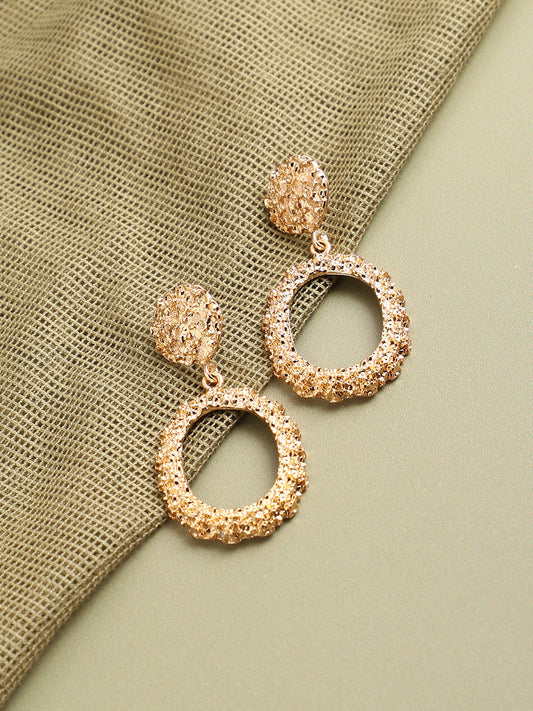 GOLD PLATED PARTY DESIGNER DROP EARRING FOR WOMEN