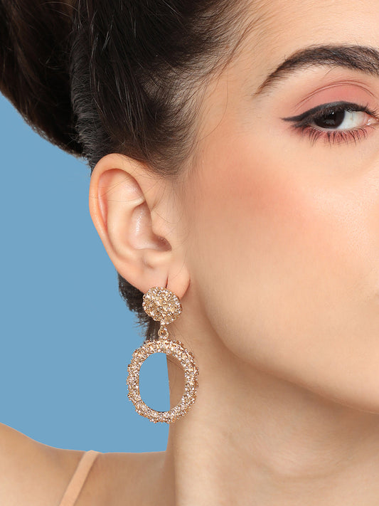 GOLD PLATED PARTY DESIGNER DROP EARRING FOR WOMEN