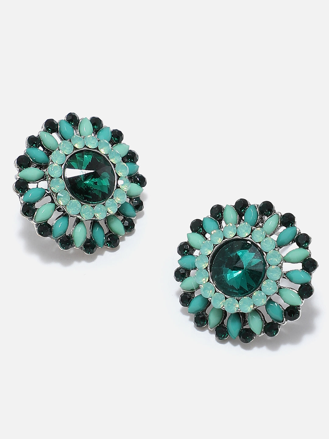 Gold Plated Designer Stone Stud