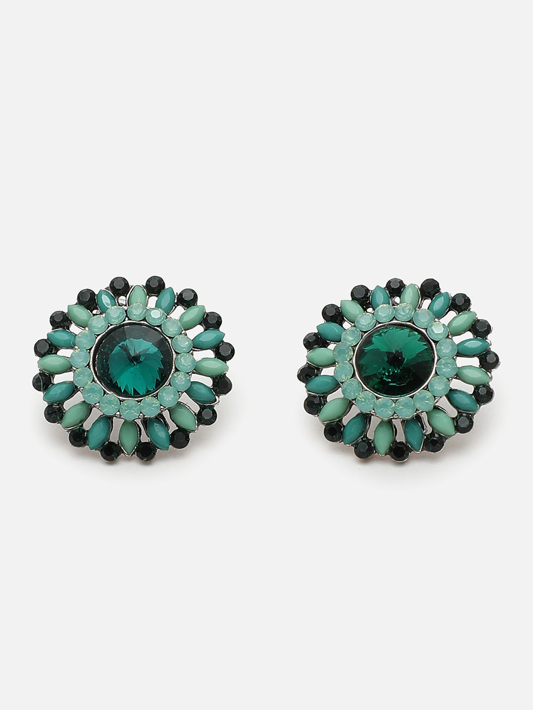 Gold Plated Designer Stone Stud
