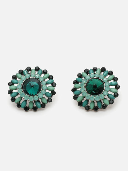 Gold Plated Designer Stone Stud