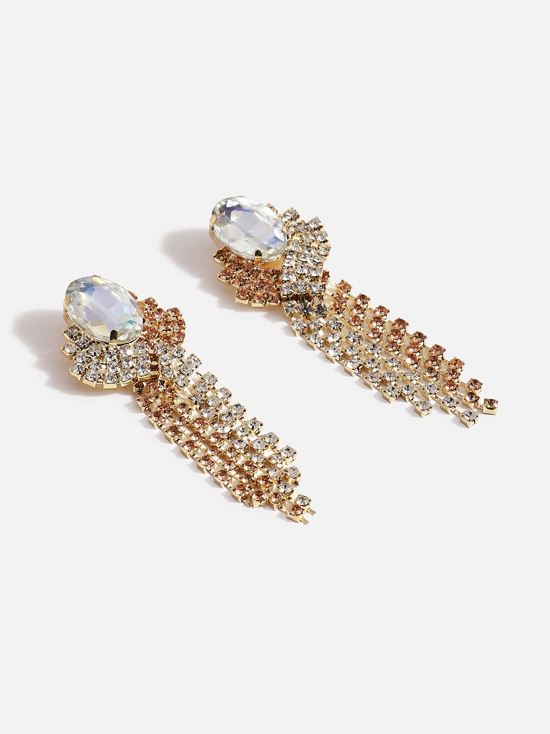 DESIGNER RHINESTONES DROP EARRINGS