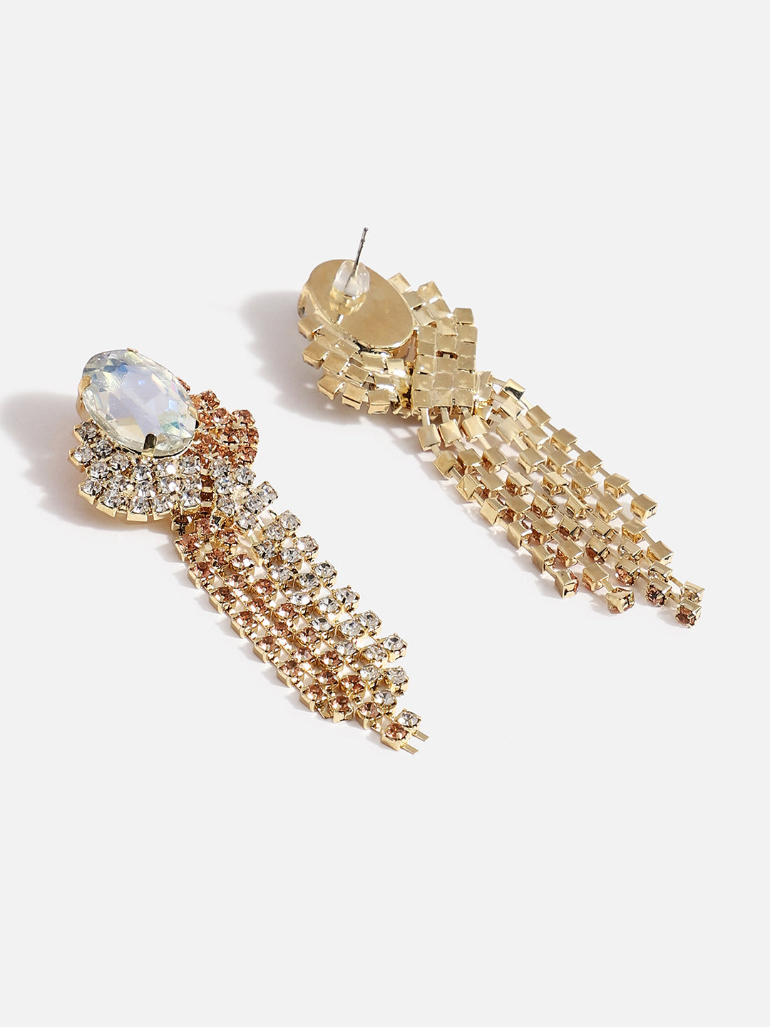 DESIGNER RHINESTONES DROP EARRINGS