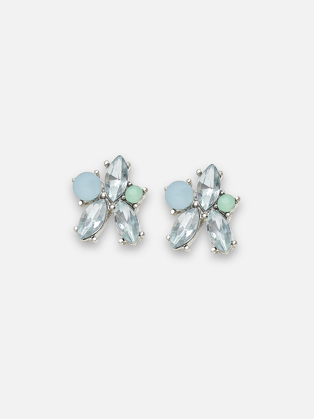 Silver-Plated Contemporary Studs Earrings