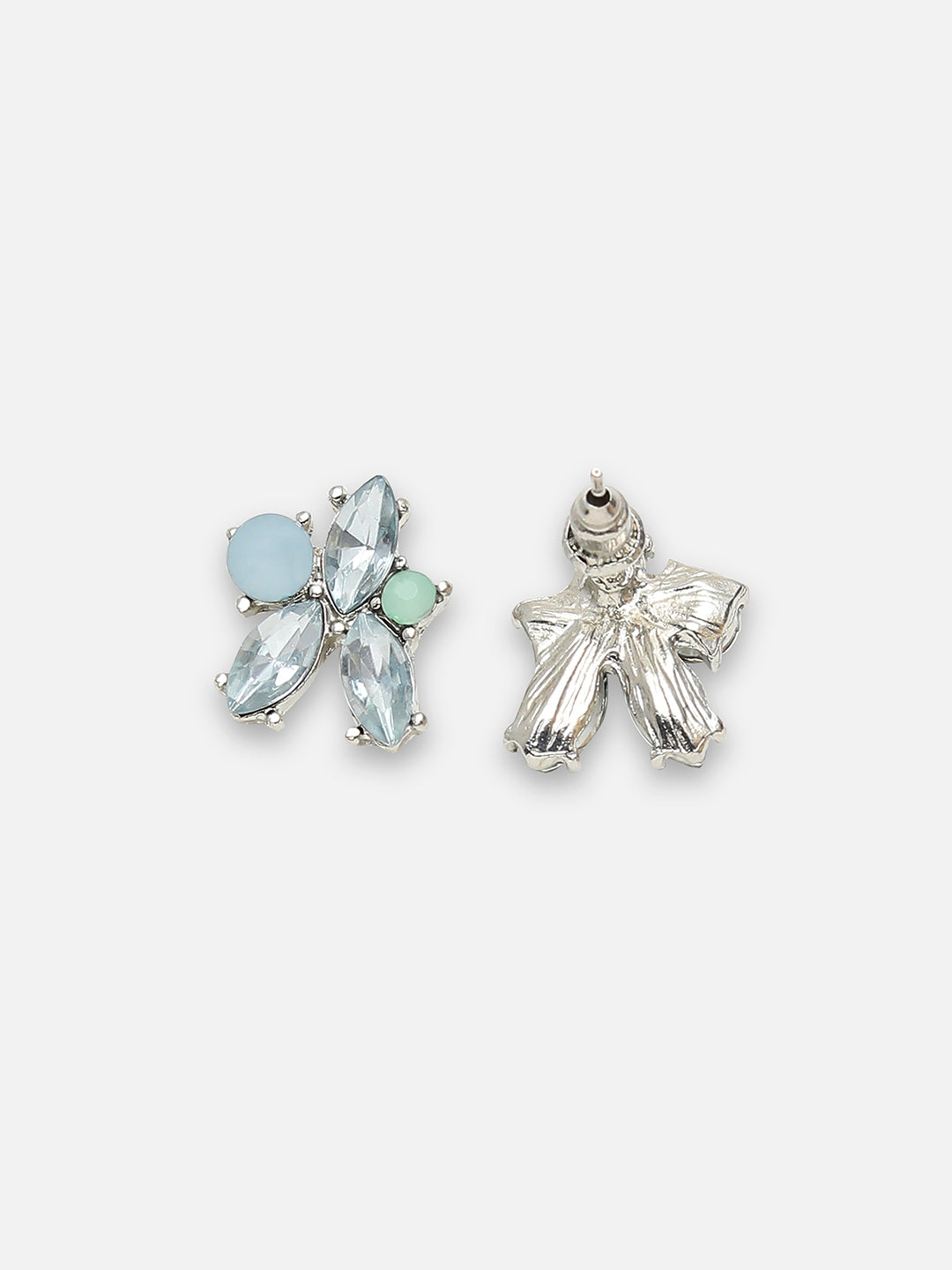 Silver-Plated Contemporary Studs Earrings
