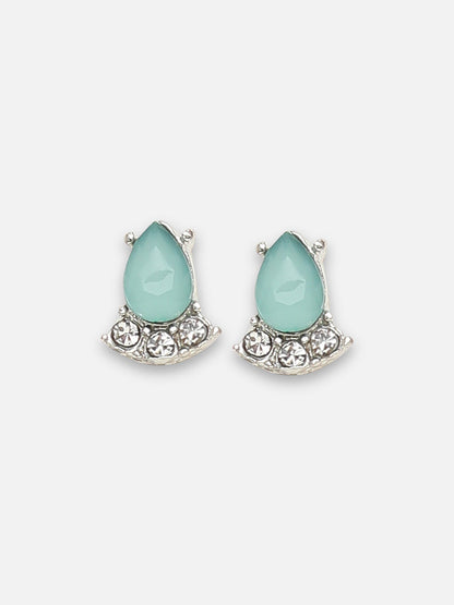 Silver-Plated Contemporary Studs Earrings