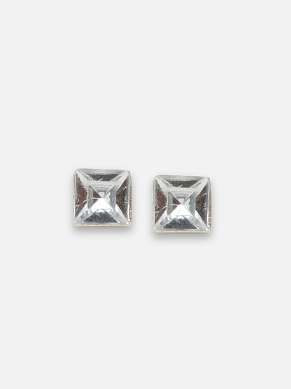 Silver-Plated Contemporary Studs Earrings
