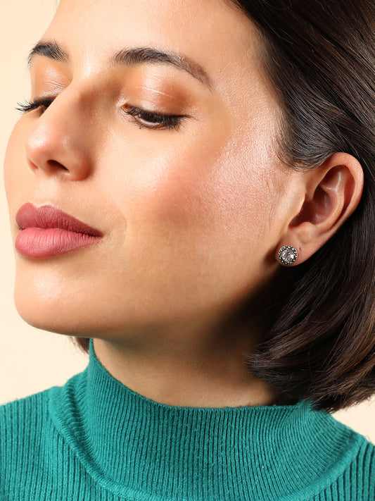 WOMEN SET OF 5 OXIDISED STUD EARRINGS