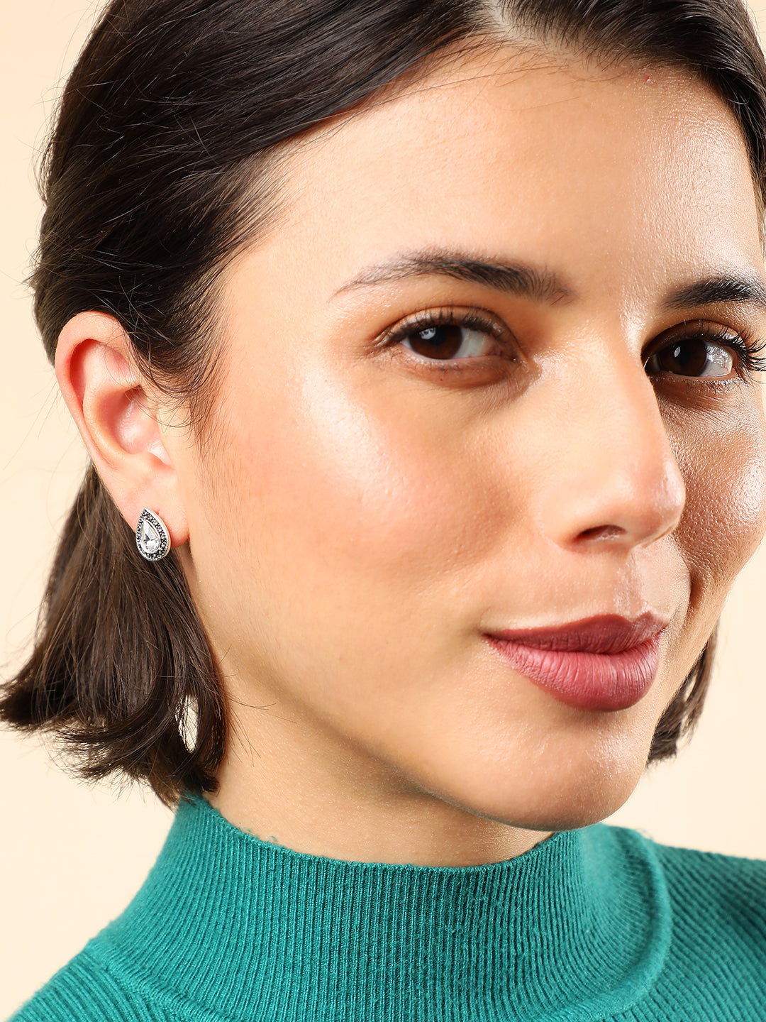 WOMEN SET OF 5 OXIDISED STUD EARRINGS