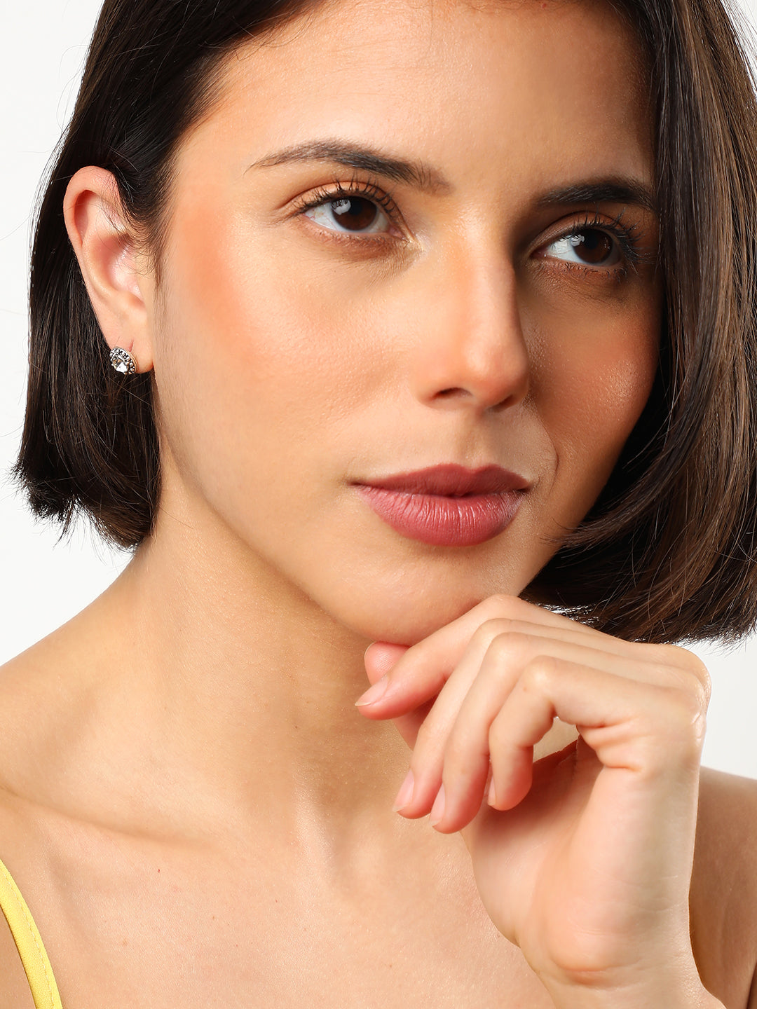 WOMEN SET OF 5 OXIDISED STUD EARRINGS