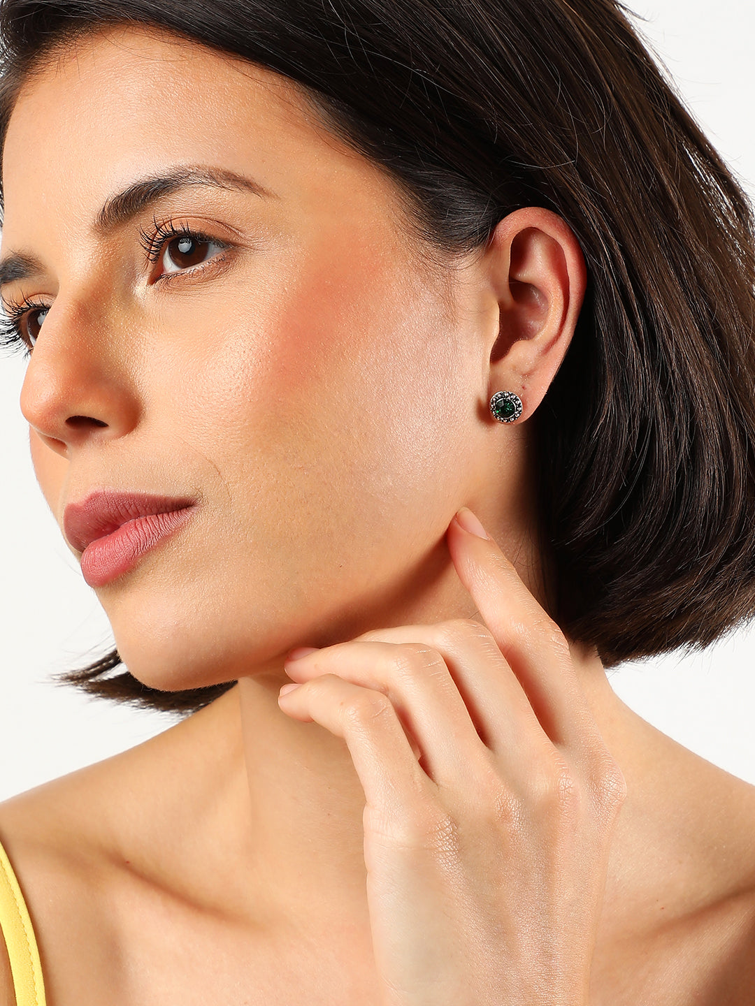 WOMEN SET OF 5 OXIDISED STUD EARRINGS