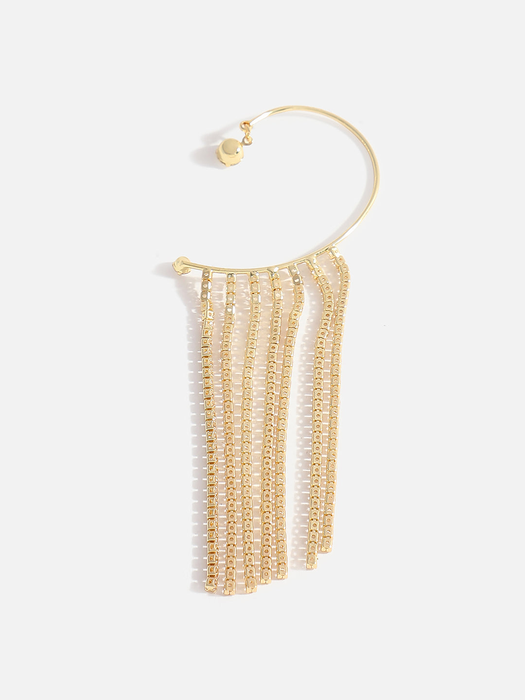 STATEMENT GOLD PLATED DANGLER EAR CUFFS