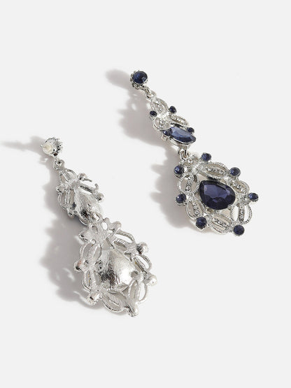 BLUE STONE FLOWER DETAILING EARRING