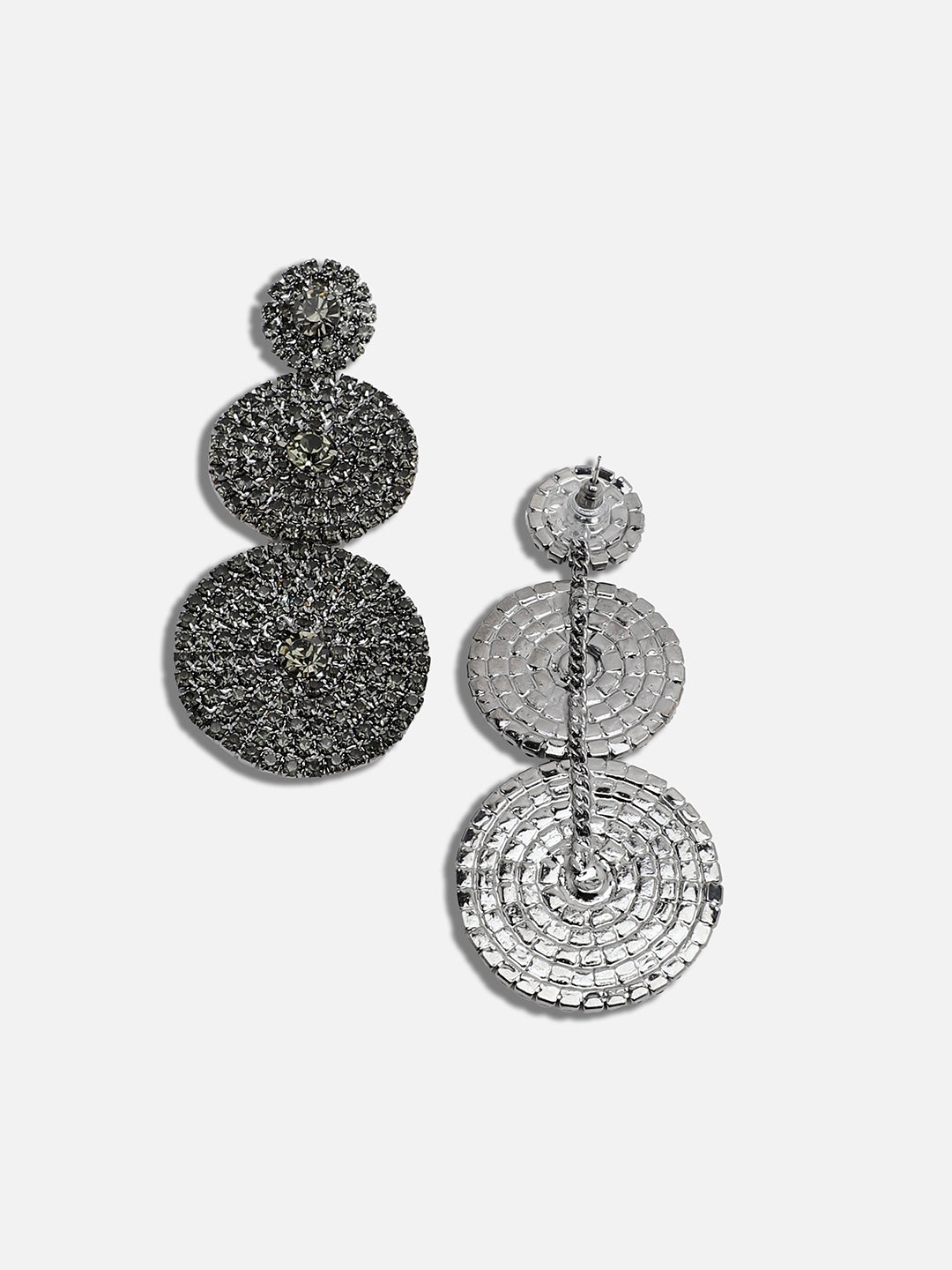 GOLD PLATED PARTY DESIGNER STONE DROP EARRING FOR WOMEN