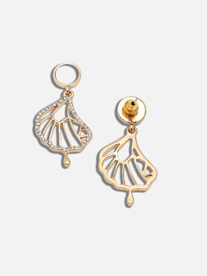 GOLD PLATED PARTY DESIGNER STONE AND PEARLS DROP EARRING FOR WOMEN