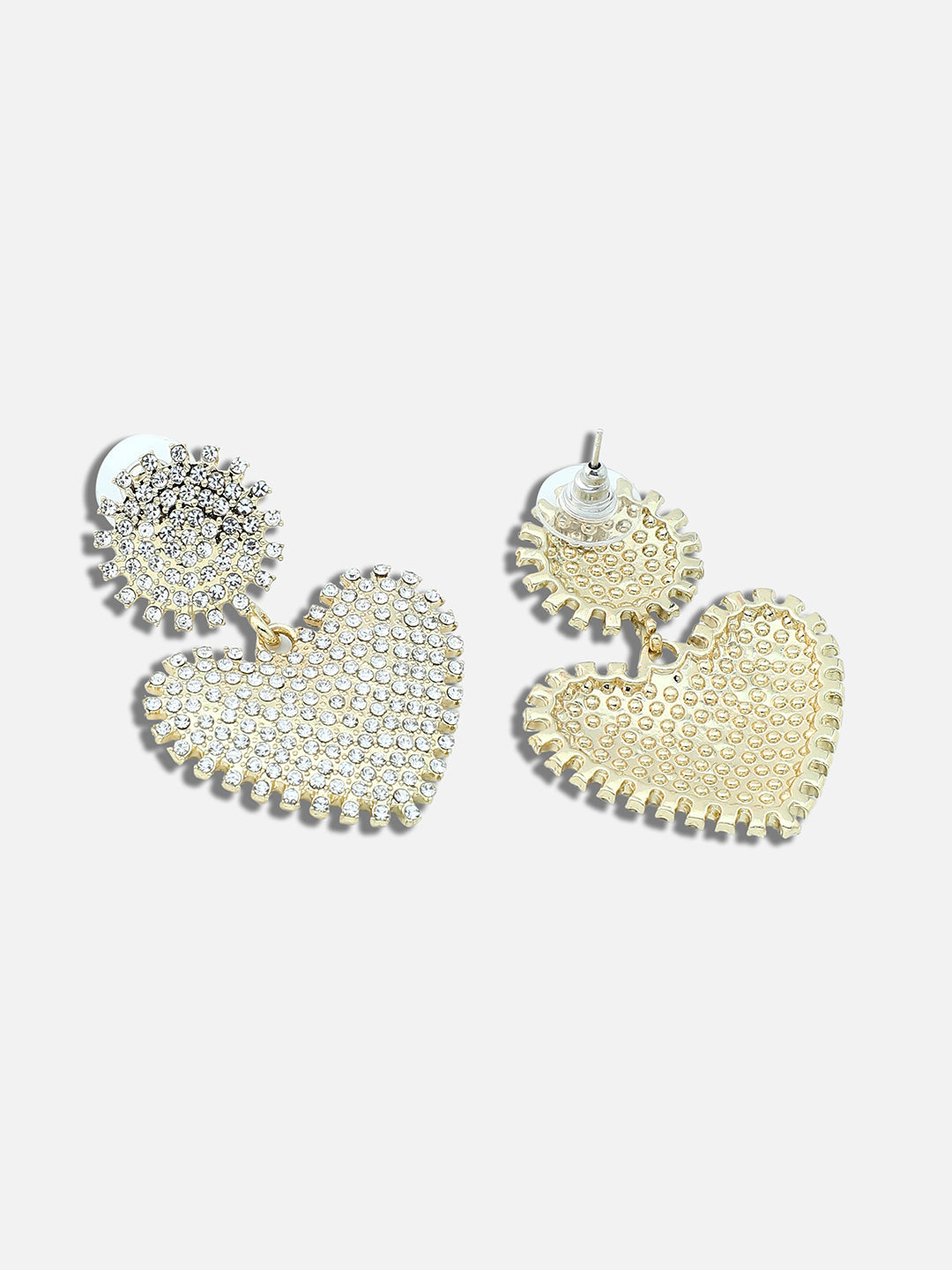 GOLD PLATED PARTY RHINESTONES DROP EARRING FOR WOMEN
