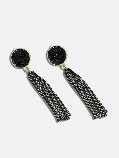 GOLD PLATED PARTY DESIGNER STONE DROP EARRING FOR WOMEN