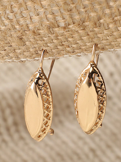 GOLD PLATED PARTY DESIGNER STONE DROP EARRING FOR WOMEN