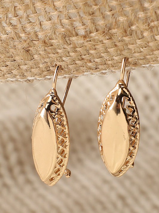 GOLD PLATED PARTY DESIGNER STONE DROP EARRING FOR WOMEN