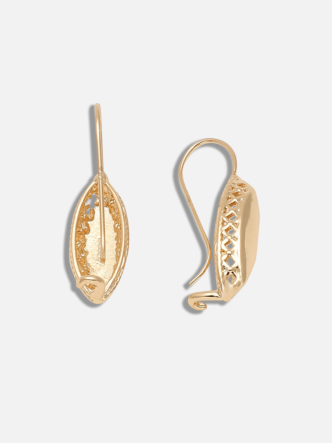 GOLD PLATED PARTY DESIGNER STONE DROP EARRING FOR WOMEN