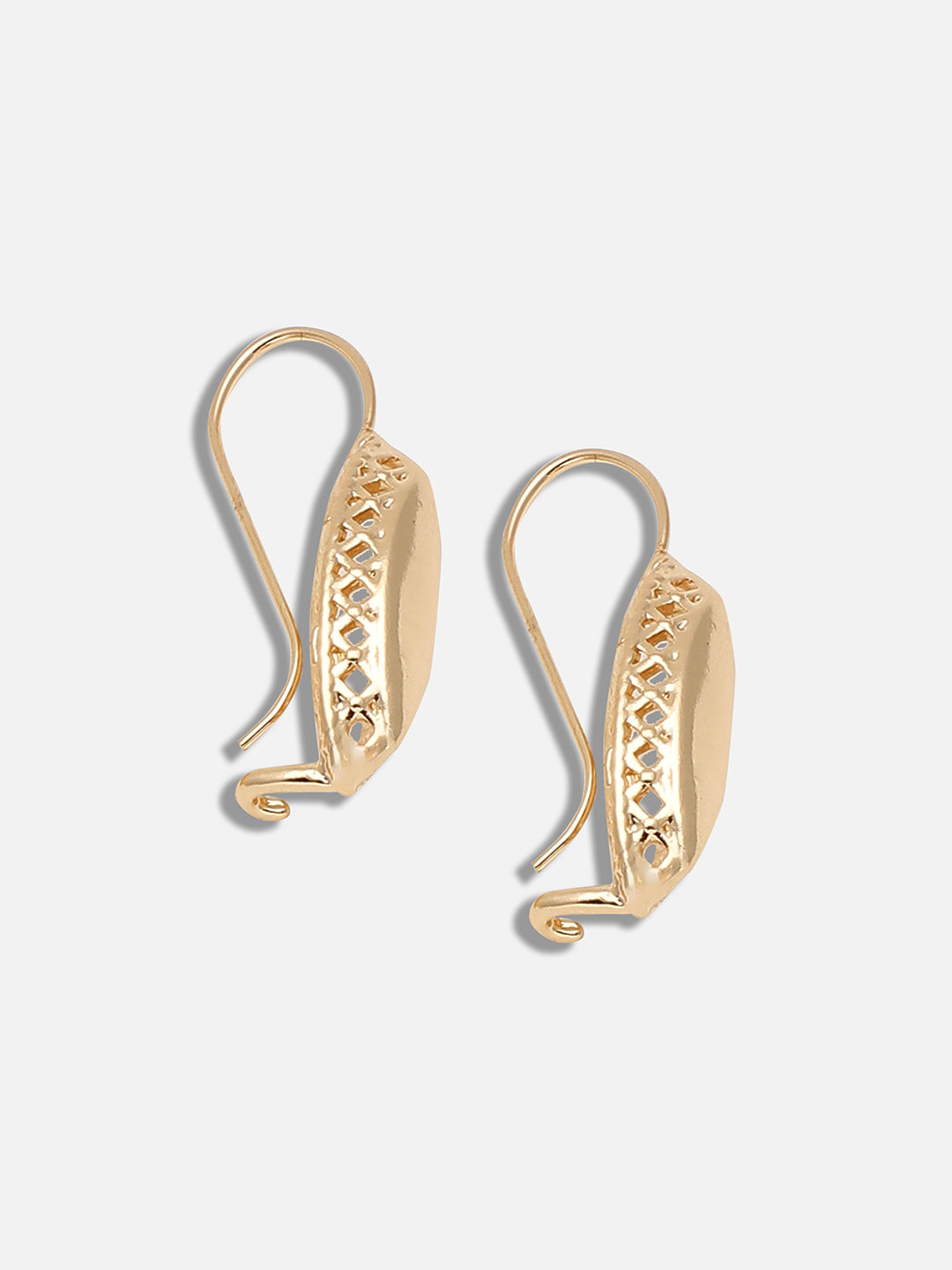 GOLD PLATED PARTY DESIGNER STONE DROP EARRING FOR WOMEN
