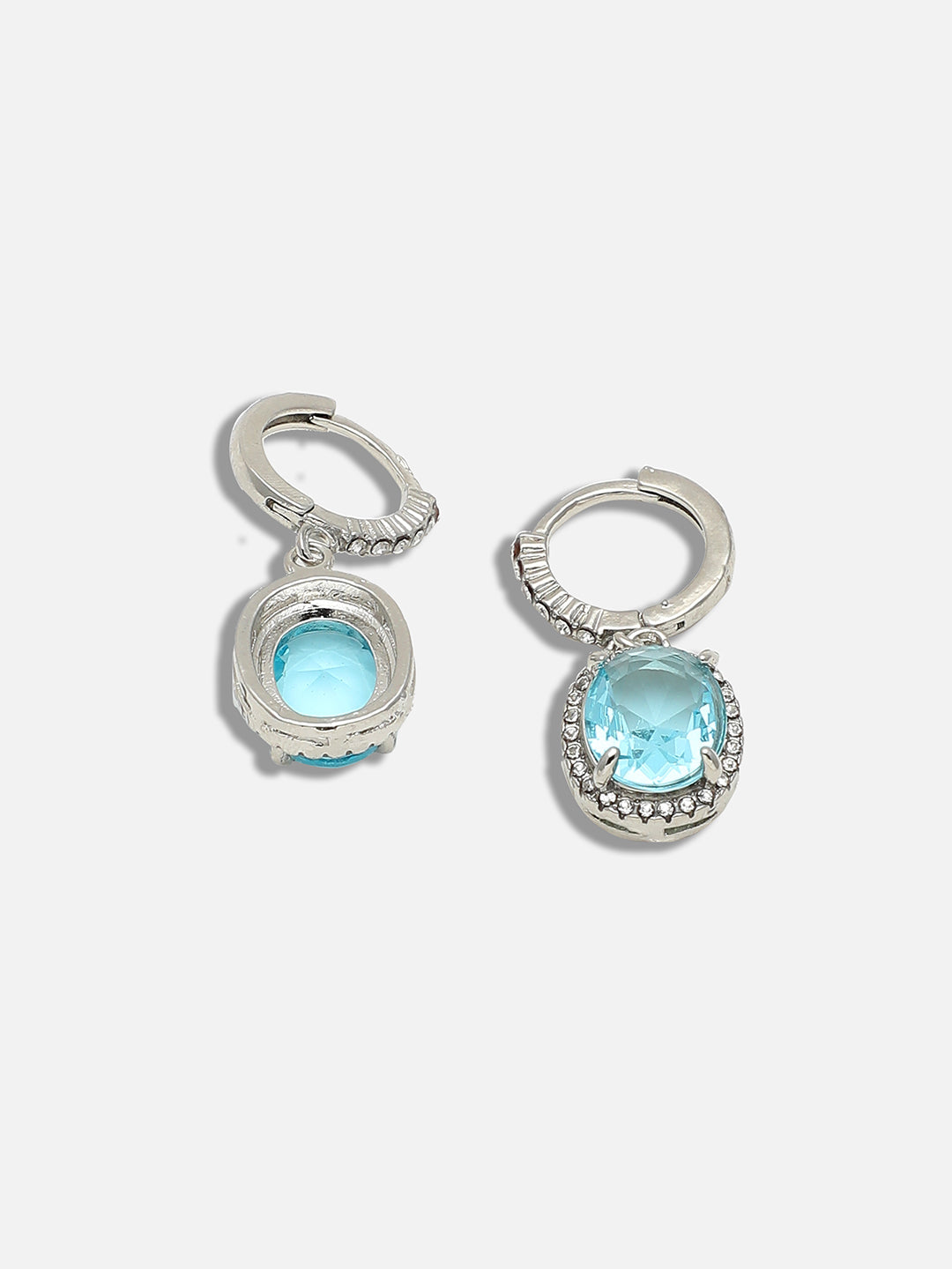 GOLD PLATED PARTY DESIGNER STONE DROP EARRING FOR WOMEN