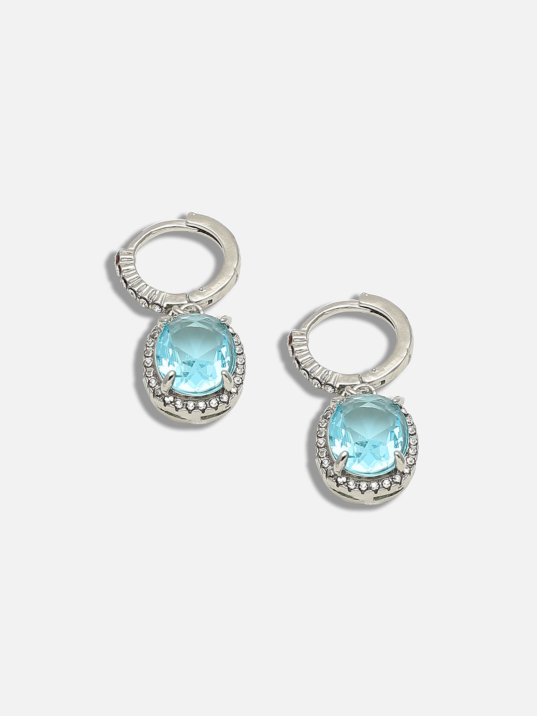 GOLD PLATED PARTY DESIGNER STONE DROP EARRING FOR WOMEN