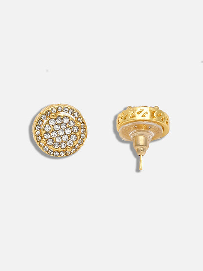 GOLD PLATED PARTY DESIGNER STONE STUD FOR WOMEN