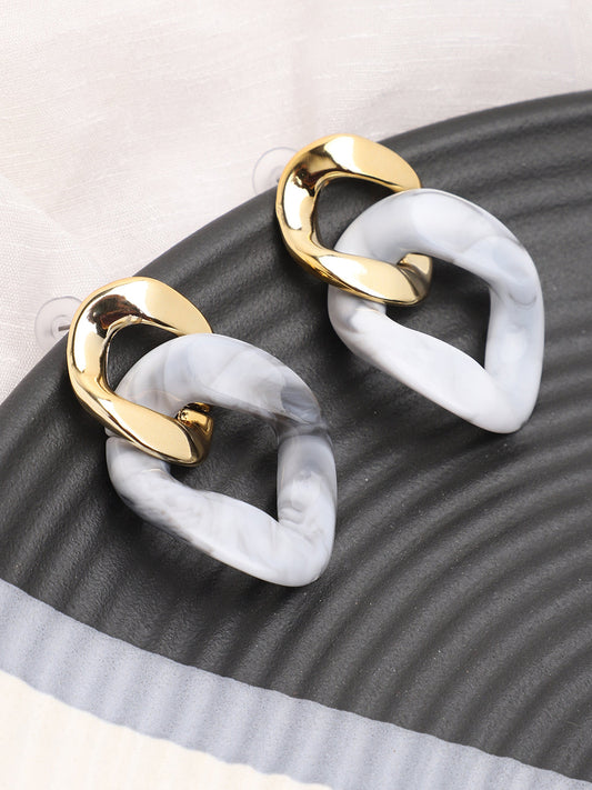 GOLD PLATED PARTY DESIGNER DROP EARRING FOR WOMEN
