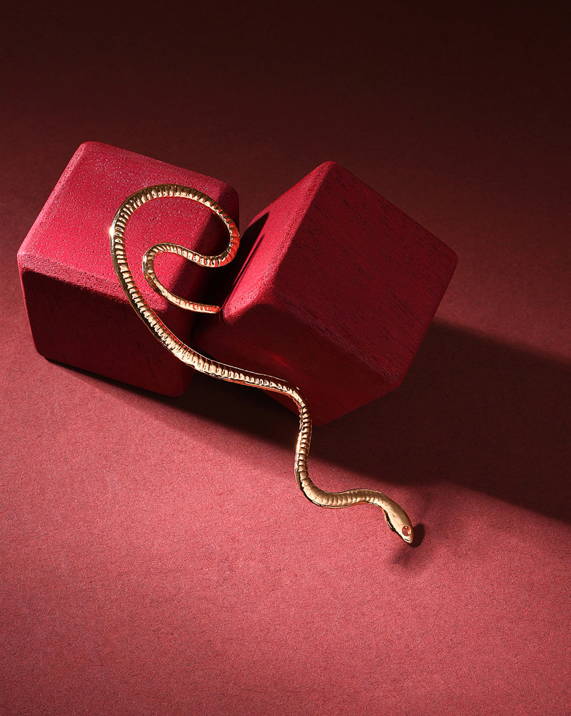 Snake Design Cuff Earrings